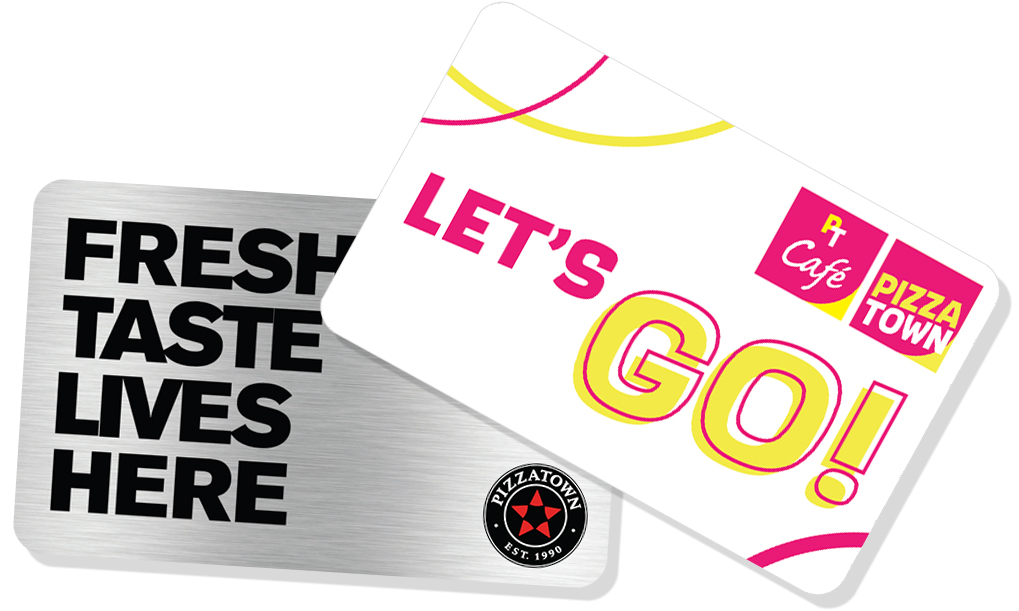PT Cafe Pizzatown Gift Cards Style 2